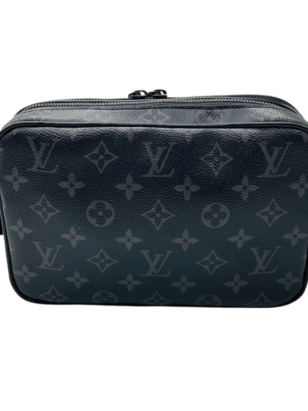 LOUIS VUITTON BLACK MONOGRAM CANVAS AND LEATHER ALPHA MESSENGER BAG - Picture 3 of 13